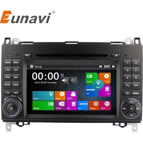 Eunavi 2 Din 7 Inch Car DVD Player For Mercedes/Benz/Sprinter/W209/W169/B200/A-class/W169/B-class/W245/B170 Wifi GPS FM Radio