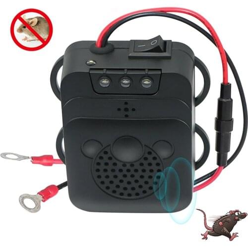 Car Ultrasonic Rat Repeller DC12V 0.48W Electronic Mouse Repeller Automobile Automatic Mice Repeller Device Car Accessories