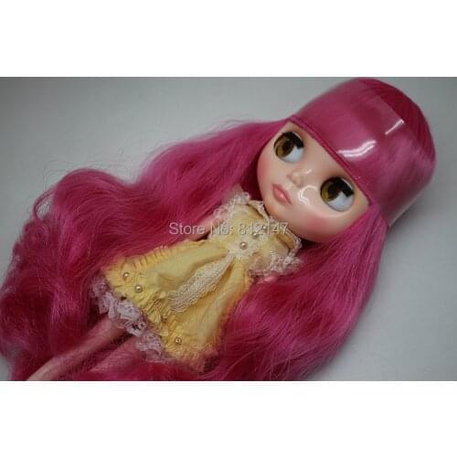 Free shipping Nude doll (rose red hair )