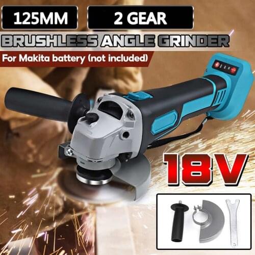 800W Brushless Cordless Impact Angle Grinder without battery DIY Power Tool Cutting Machine Polisher Fr Makita Battery 125m 18V