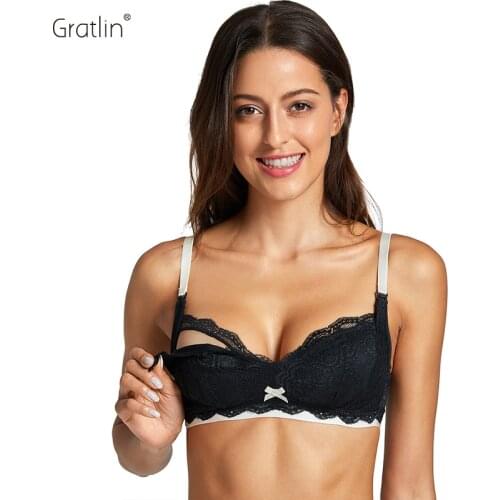 GRATLIN Breastfeeding Maternity Nursing Bra Underwear Wireless No-padded Feeding For Pregnant Women