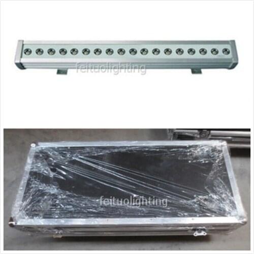 E-(10/lot+fly case) Three color 3 in1 leds 18*3w rgb ip65 bar led wall washer light outdoor building projector