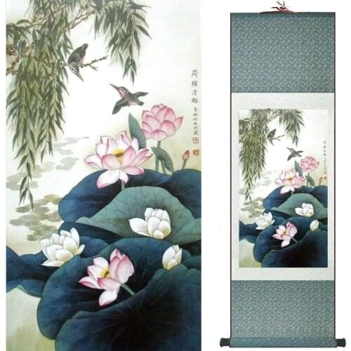 Flowers painting Chinese traditional art painting home decoration paintings20190824033