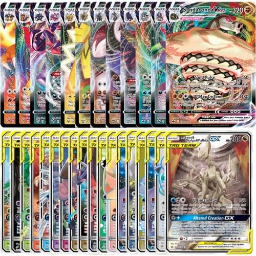 Carte Pokemon Francaise New 50-200Pcs Pokemon French Cards TAG TEAM GX Vmax V Max Shining Battle Trading Game Children Toy