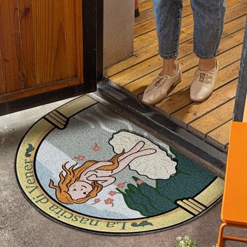 Art Painting Home Door Mat Carpet PVC Non-slip Mat Living Room Mat Silk Loop Dustproof Entrance Porch Door Mat Custom Mat Carpet