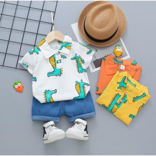 Summer Infant Clothing Suit Baby Boys Clothes Formal Party Newborn Baby Boy Clothing Sets T-Shirt + Shorts Outfits Set 0-4Year