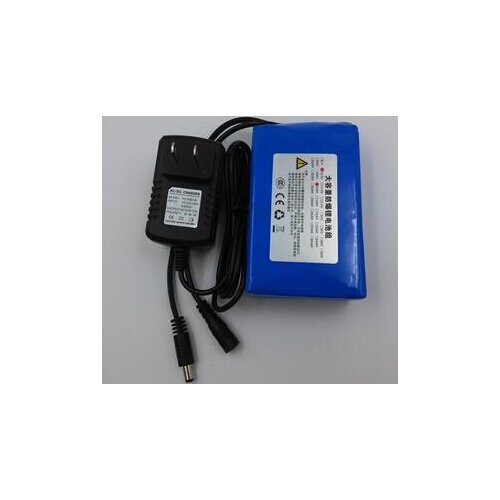 Free ship 1pcs 12V 10AH lithium polymer battery 10000 mAh 35W 55W lamp rechargeable battery with charger