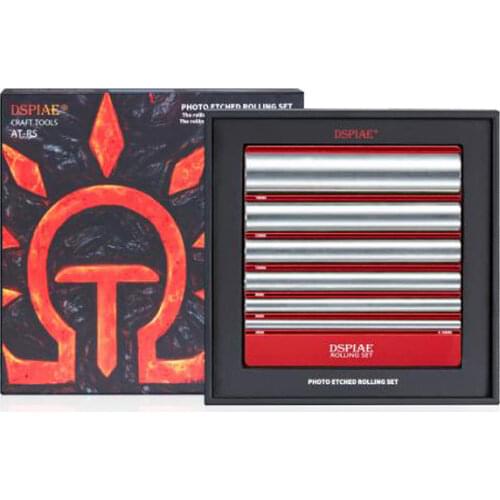DSPIAE AT RS PE Photo Etched Rolling Set Model Assembly Tool Hobby Accessory 2021 New Tool Parts Red and Sliver