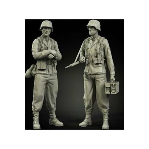 New Unassembled 1/35 ancient MG-42 Team Set include 2 Resin Figure Unpainted Model Kit