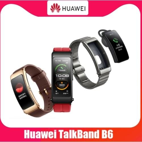 Original Huawei Business TalkBand B6 Talk Band B6 width Smart Bracelet Sports Wristbands Touch AMOLED Screen Call Earphone Band