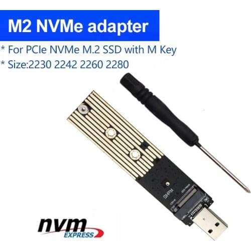 M.2 NVMe to USB 3.1 SSD Adapter PCI-E to USB-A 3.0 Internal Card 10Gbps USB3.1 Gen 2 for Samsung 970 960/For Intel M2 NVMe SSD