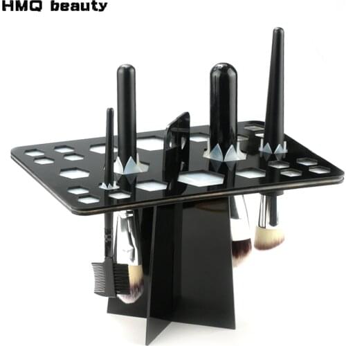 26 Holes Stand For Brush Holder Make Up Drying Rack Organizer Shelf Tree Organizer Cosmetic Foundation Brushes Dryer Stand Tool
