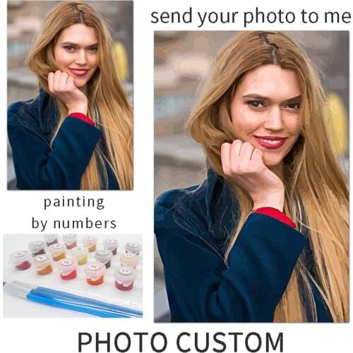 Personality Photo Customized DIY Painting By Numbers Picture Drawing Coloring By Numbers Acrylic Cat Adult No Frame