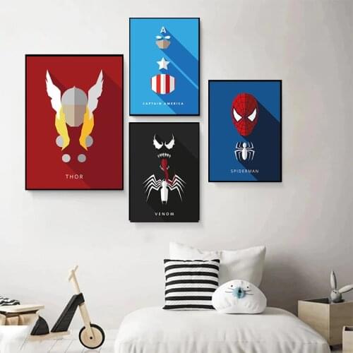 Marvel Watercolor Superhero Avenger Comics Iron Man Canvas Painting Poster and Print Wall Art Picture for Living Room Home Decor