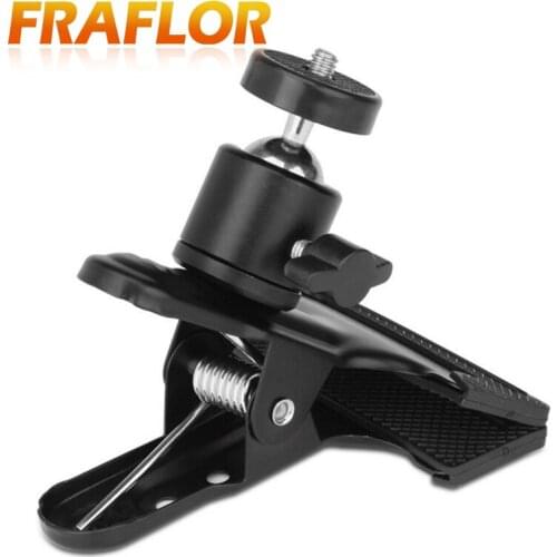 Universal Metal Clip Clamp Holder Mount with Standard Ball Head 1/4 Screw for Camera Flash Holder Bracket for Photography PTZ