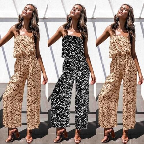 Tube Top White Dot Printed Lace-Up Wide-Leg Jumpsuit 2021 Summer New Fashion Lady Sexy Off Shoulder Sleeveless Pockets Playsuits