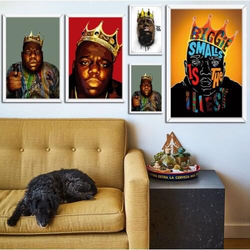 The Notorious B.I.G Biggie Smalls Hip Hop Gangsta Rap Music Singer Rapper Art Painting Silk Canvas Poster Wall Home Decor