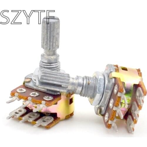 100pcs / bag WH148 double potentiometer 10K 20K 50K 100K...... L: 15MM