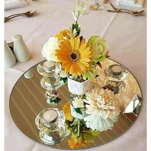 15pcs 30cm diameter round/square Acrylic Mirrors for Wedding Table Centerpieces or Wall Mirror Decor