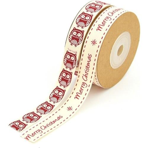2M/lot 100% Cotton Christmas Ribbon for Wedding Party Festival Decorations Bouquet Gifts Card Bow DIY Ribbons