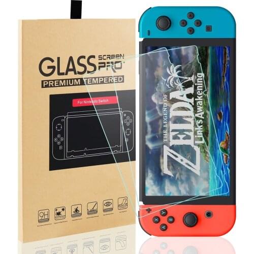 2 Pcs Switch Screen Protector Tempered Glass Premium HD Clear Anti-Scratch Screen Protector for Nintendo Switch