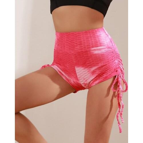 2021 jacquard bubble yoga shorts fitness buttocks sports shorts women casual shorts
