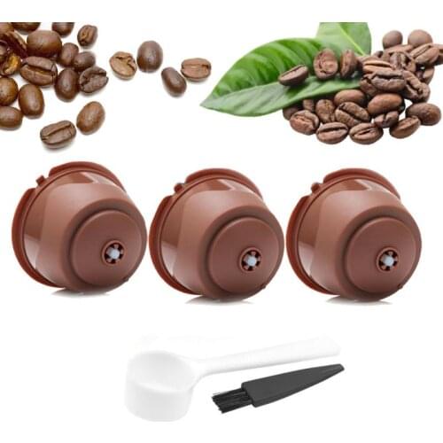 3pcs/pack Plastic Reusable Dolce Gusto Coffee Capsule Coffee Filters Pod Refillable Coffee Dripper Cup Coffeeware