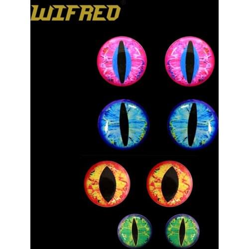 Wifreo 3D Epoxy Fish Eyes Dragon Raptile Eyes for Fishing Fly Fish Lure Making Pack of 400 Assortment