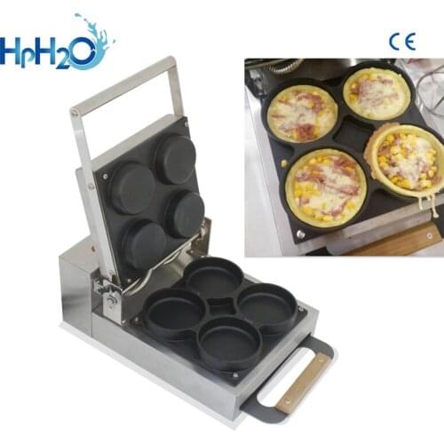 Commercial Non stick Mirror stainless steel electric 4 pcs mini pizza maker oven with waffle maker for sale