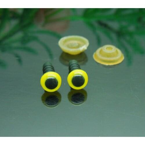 6mm Yellow Safety Eyes For Sheep /Plastic Doll eyes ECO-Friendly Handmade Accessories For Doll Animal Puppet Making - 100pcs