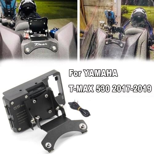 Motorcycle Accessories Windscren Bracket Mount Smartphone GPS Holder For YAMAHA TMAX 530 T-MAX 530 2017 2018 2019