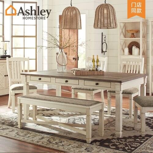 American household eat desk and chair at meal tables and chairs bench D647 combination of contemporary and contracted home