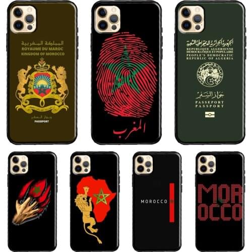 Morocco Flag Coat Of Arms Case For iPhone 12 Pro Max mini XR X XS 7 8 Plus SE 2020 11 Pro Max Back Cover Shell