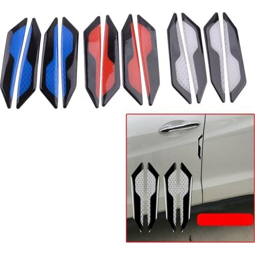 CITALL Universal 4pcs/Set Safety Reflective Tape Door Edge Guard Sticker Decal Open Warning Mark Red/White/Blue Car Styling