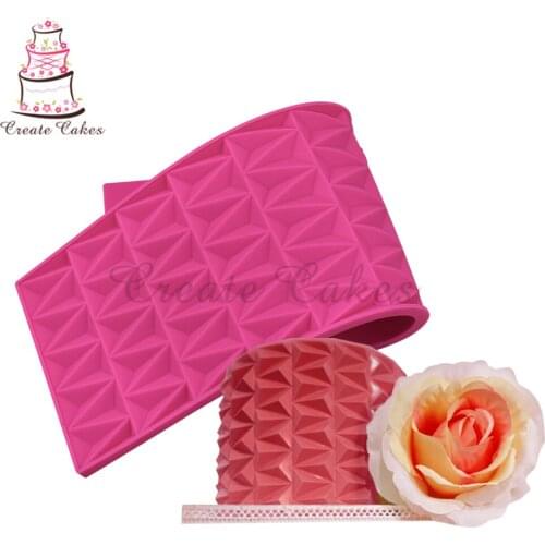 Long Geometry Mold Cake Lace Mat Fondant Silicone Mold Fondant Cake Decorating Tools Cake Molds Kitchen Accessories