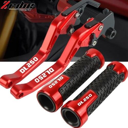 For SUZUKI V-Strom 250 DL250 Vstrom DL 250 2017-2018 Motorcycle CNC Racing Grips Handle Grips Brake Levers Clutch DL250 logo