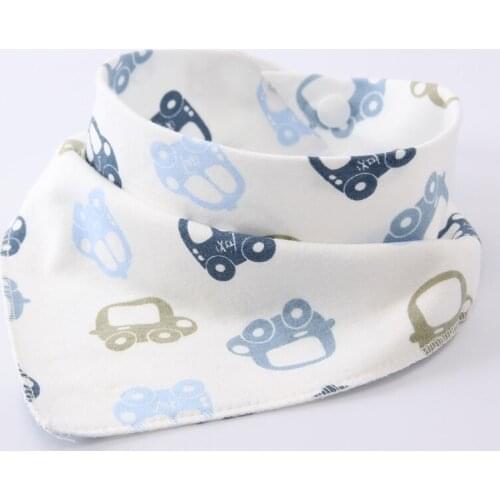 Double-Layer Snap Baby Bibs Triangle Infant Saliva Towel Drool Bibs for Toddler 97BC