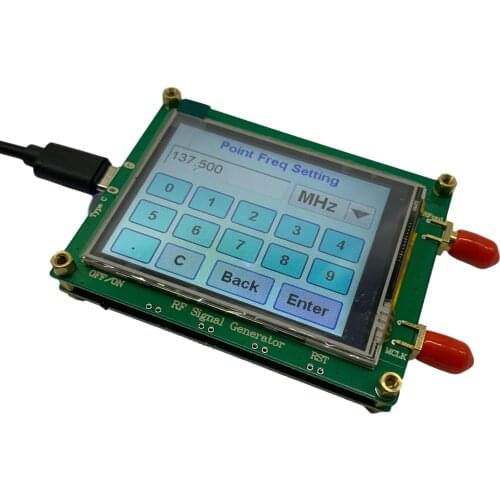 ADF4351 ADF4350 RF signal source 35M-4.4G Signal generator square wave / Point frequency sweep touch screen PC Software control