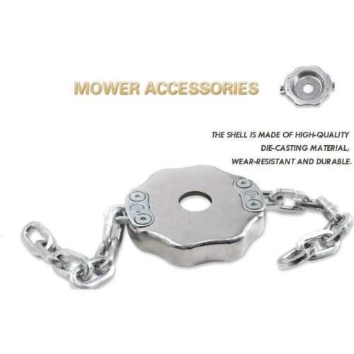 Grass Trimmer Head with Thickening Chains Metal Chain Aluminium Alloy Strimmer Chain Brush Cutter Mower Accessories Garden Tools