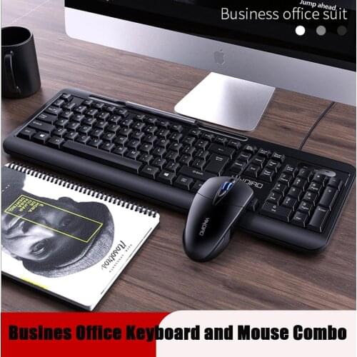 Wired Keyboard Mouse Set Business Office USB 104Keys Keyboard and Mouse Combo Kit Desktop Keyboard 1000DPI Mouse for Windows