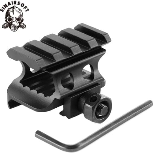 20mm Weaver Picatinny Rail With 4 Slot Aluminum Alloy Adapter Bracket Riser Base Scope Mount For Hunting Paintball Accessories