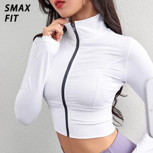Atutmn Half Zipper Long Sleeve Running Jacket Quick Drying Sports Workout Slim Yoga Crop Top Shirt for Women Fitness Gym Clothes