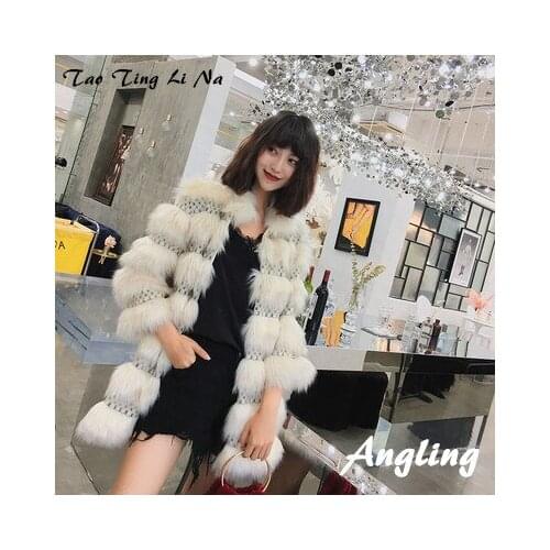Top brand Style High-end New Fashion Women Faux Fur Coat 19C12 high quality