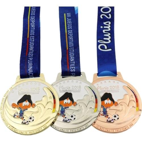 Custom Zinc Alloy Football Medallion Medal high quality custom gold siilver copper sports medals