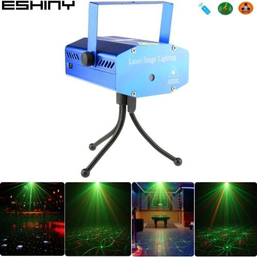 Mini R&G Laser 4 Patterns projector Club Bar Dance Disco Coffee Shop Home Party Xmas DJ Effect Lighting Light Show+Tripod N8Y4