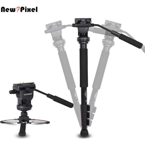 YUNTENG VCT-288 Camera Monopod + Fluid Pan Head + Unipod Holder For Canon Nikon Smart phone iphone and all DSLR with 1/4" Mount
