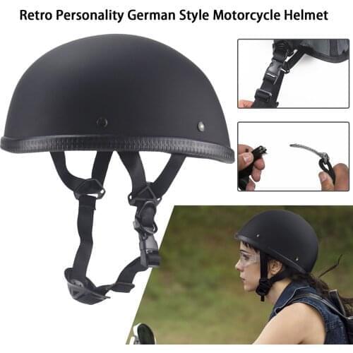 Motorcycle Helmet German Vintage ABS Matte Half Face Helmet Outdoor Cycling Safety Helmet Durable ATV Mountain Road Bike Helmet