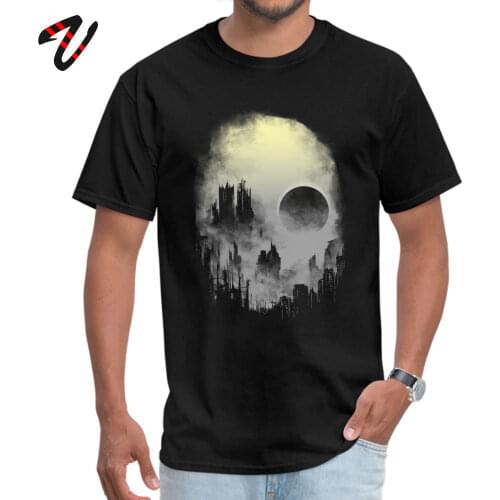 Abandoned City T-shirt Skull Tshirt Fallout Men Clothing Street Graphic Designer Tops Cotton Tees Customized T Shirt New Arrival