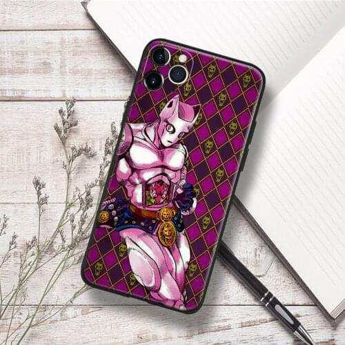 Killer Queen JoJos Bizarre Anime Phone Case For IPhone 11 12 Mini Pro XS Max 6s X XR 6 7 8 Plus SE Soft TPU Glass Cover