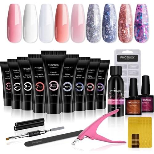 Nail Extension Semi Permanent UV Varnish Kit With Lamp Everything For Manicure Set Nails Gel Complete Kit Gel Nails Starter Kit